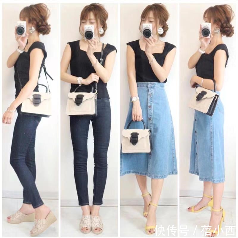 基础款|日本博主真会穿,用基础款来进行一衣多穿,夏季提气质就服她们