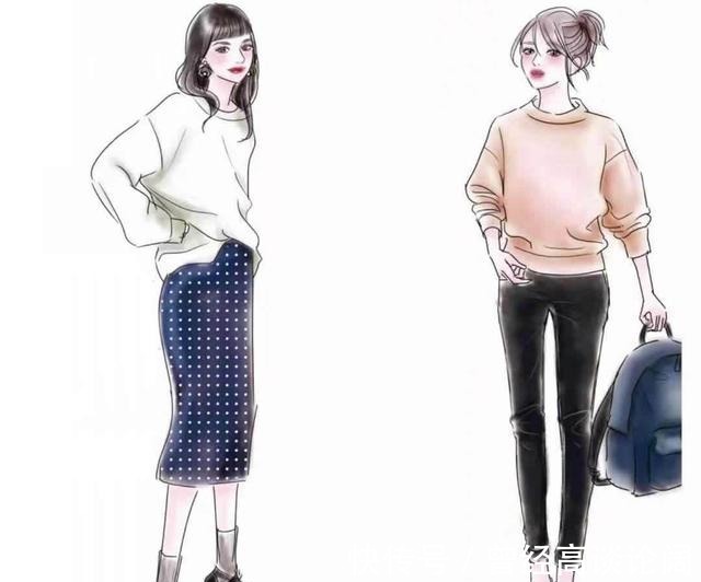 格纹 3种穿衣状态,你是哪一种早秋最美“手绘穿搭”,只教穿衣干货!