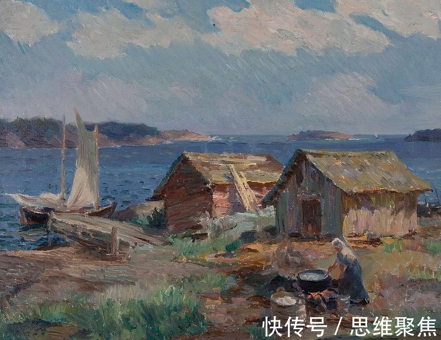 桑特里#笔意未尽的挥洒,印象派画家桑特里的绘画作品