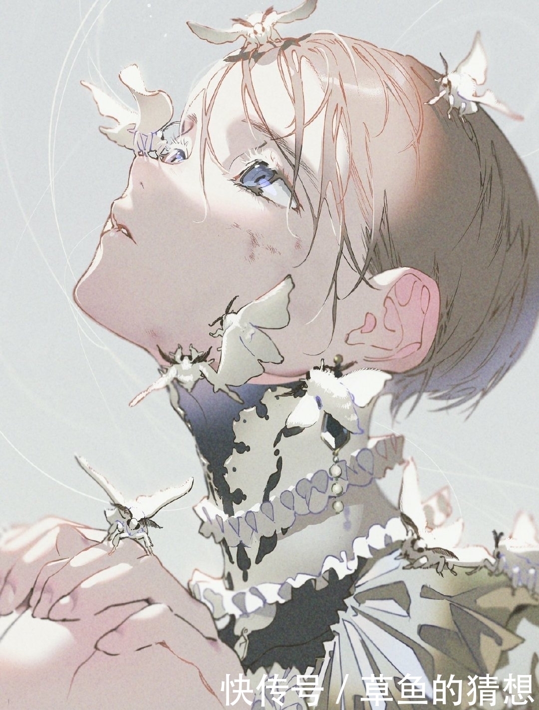 插画作品|插画里的脸部刻画,配色和元素绚美华丽,色彩让人很惊艳