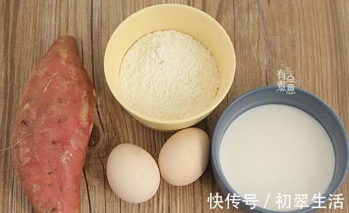 面糊|一个红薯、两个鸡蛋,无油无糖饱腹低脂,香甜好吃不怕胖