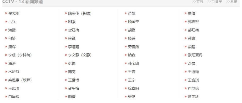 央視更新頻道主持人名單，新聞頻道人數(shù)最多，歐陽夏丹沒有離開