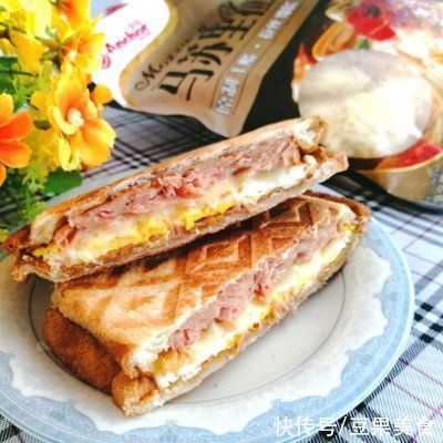 芝士|#安佳马苏里拉芝士挑战赛#会拉丝的三明治