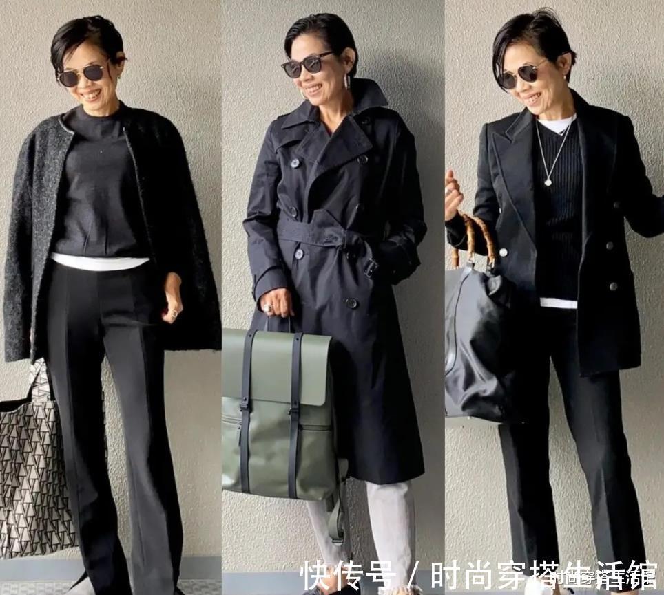 色系|越简单越高级!40、50岁的女人这样穿,清新减龄又显气质,太美了