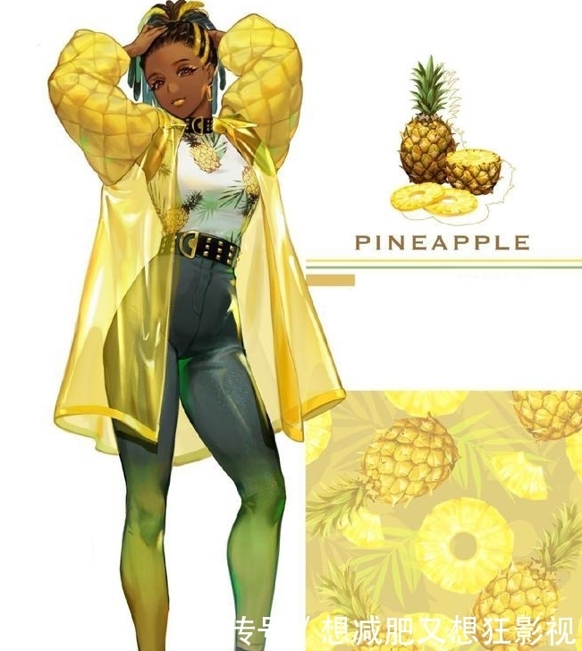 拟人化|水果拟人化会如何?桃子小姐姐很萌很可爱,菠萝小姐姐韵味十足