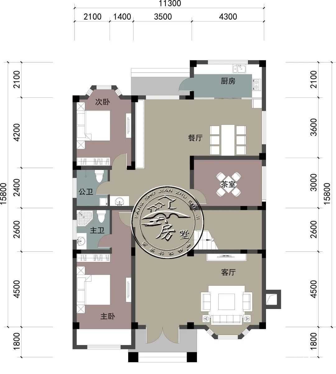 独卫|在农村做这套两层别墅, 经济美观, 全村人都来问图纸