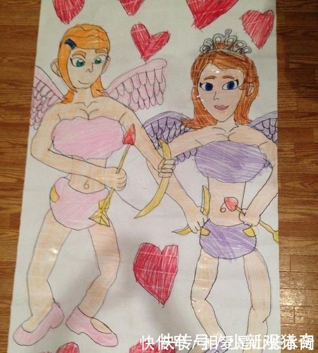 男童|九岁男童笔下的迪士尼公主，艾莎和安娜被丑化，爱丽丝公主最相似