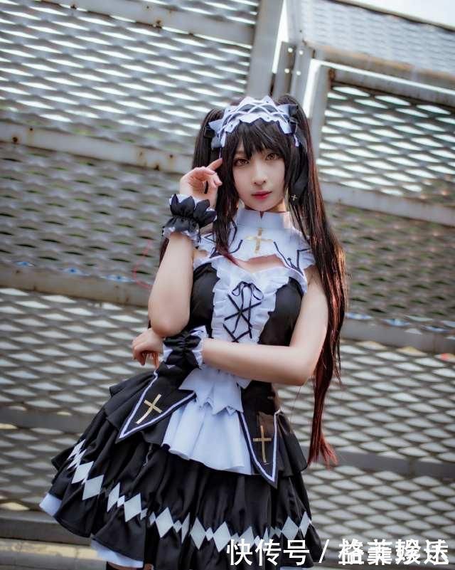 黑丝|时崎狂三的cosplay，配“黑丝”女仆装的狂三只让人想把她抱回家