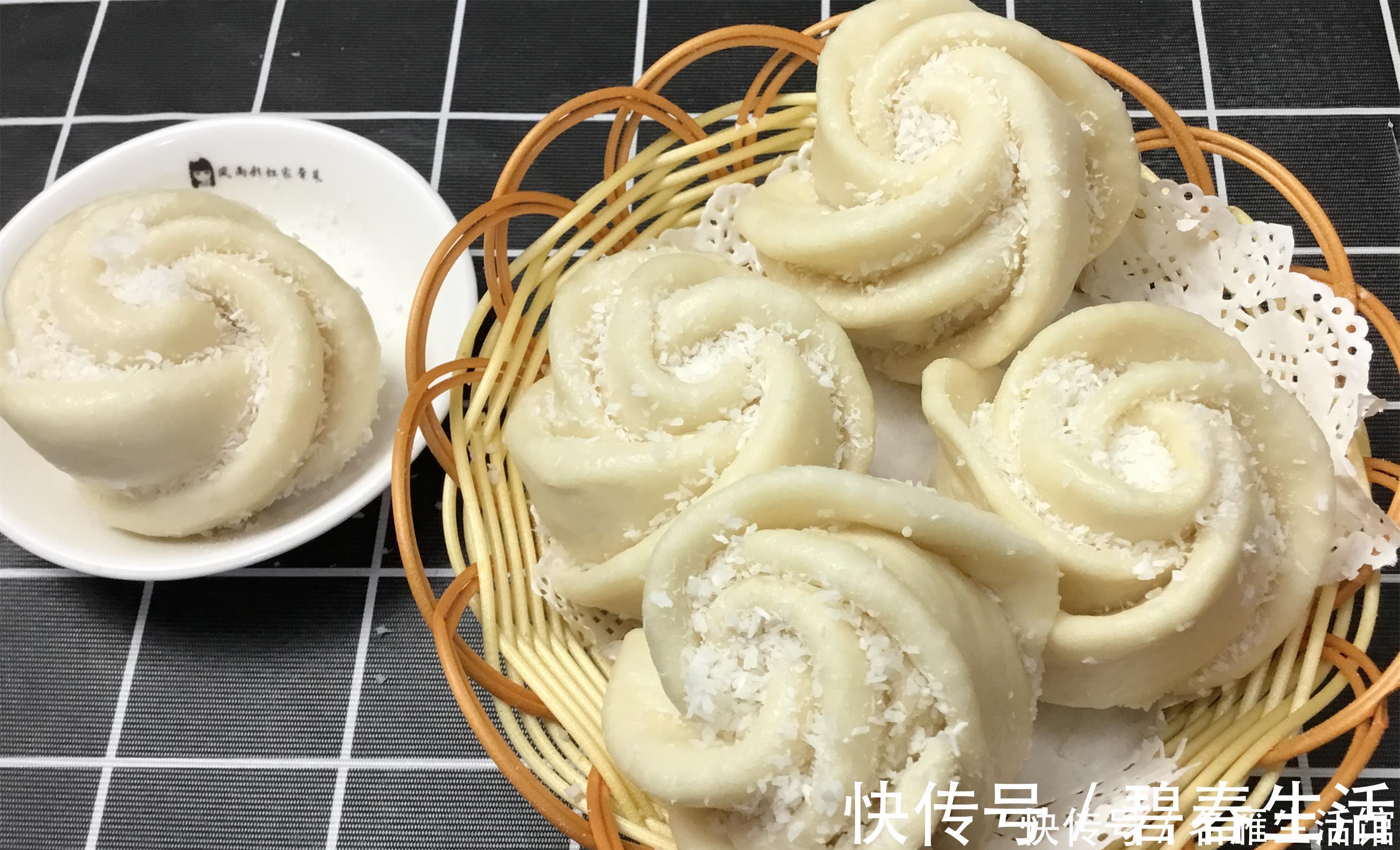 奶香小花卷快速做法，一次醒发成型，香甜松软，孩子超爱吃