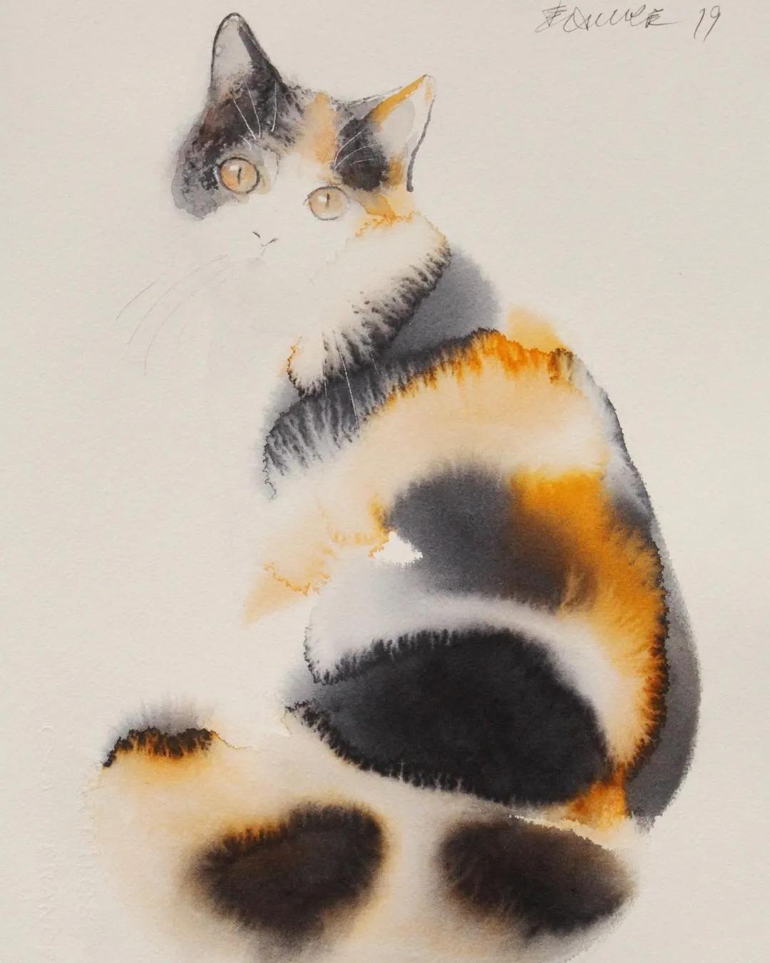 专画国画的老外,竟被10万人狂热追捧,看完作品立马佩服不已