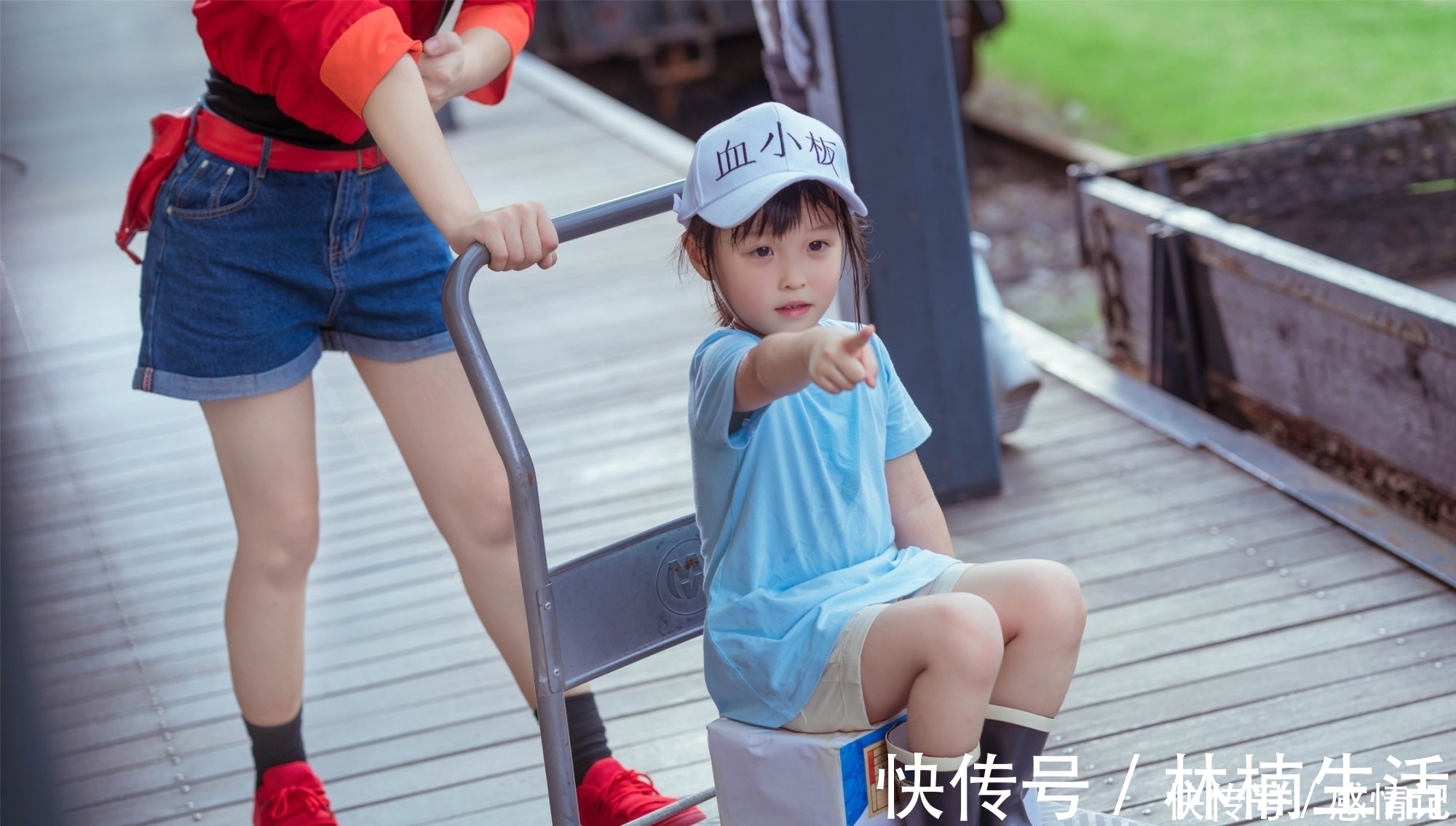 cospl三组可爱妹子COS日本动漫《工作细胞》角色血小板!还有小萌娃哦