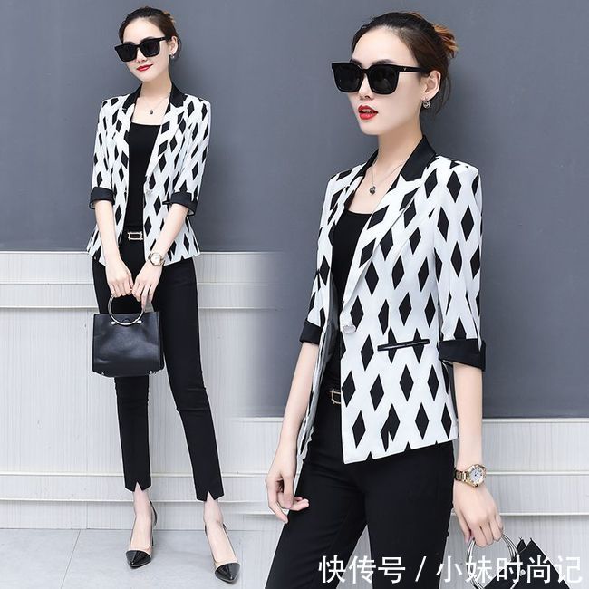 套装裙|有一种女装:叫“薄西服“,配连衣裙+高跟鞋,高贵优雅有女人味