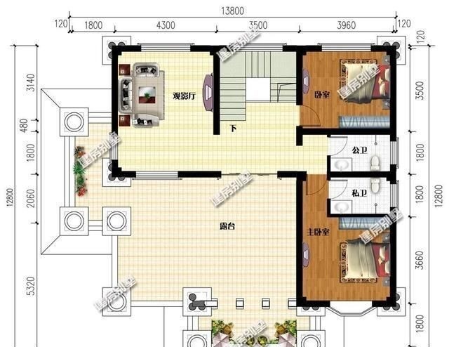 旋转楼梯|50万就可以在老家盖豪宅，配挑空客厅和旋转楼梯，每一面都很美