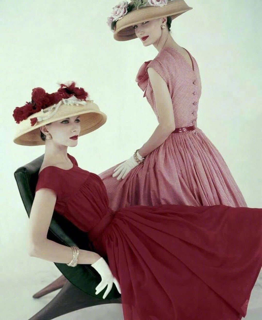 时尚|五十年代的时尚裙装, 优雅的色彩搭配, 依旧很美