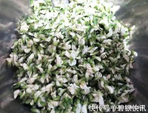 蒸槐花时,拌面粉前多加1步,槐花不沾不黏又好吃,学1招受益一生  第1张