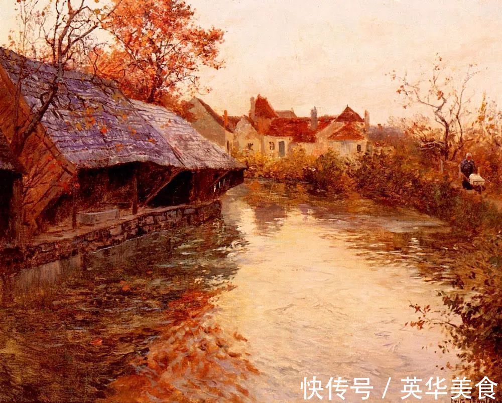 小溪|水与光的刻画,弗里茨的油画真是美妙至极