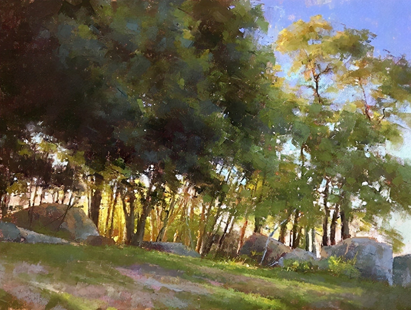 阿奎尔$美国艺术家阿奎尔柔和的风景油画,画里充满了阳光温馨美好(二)