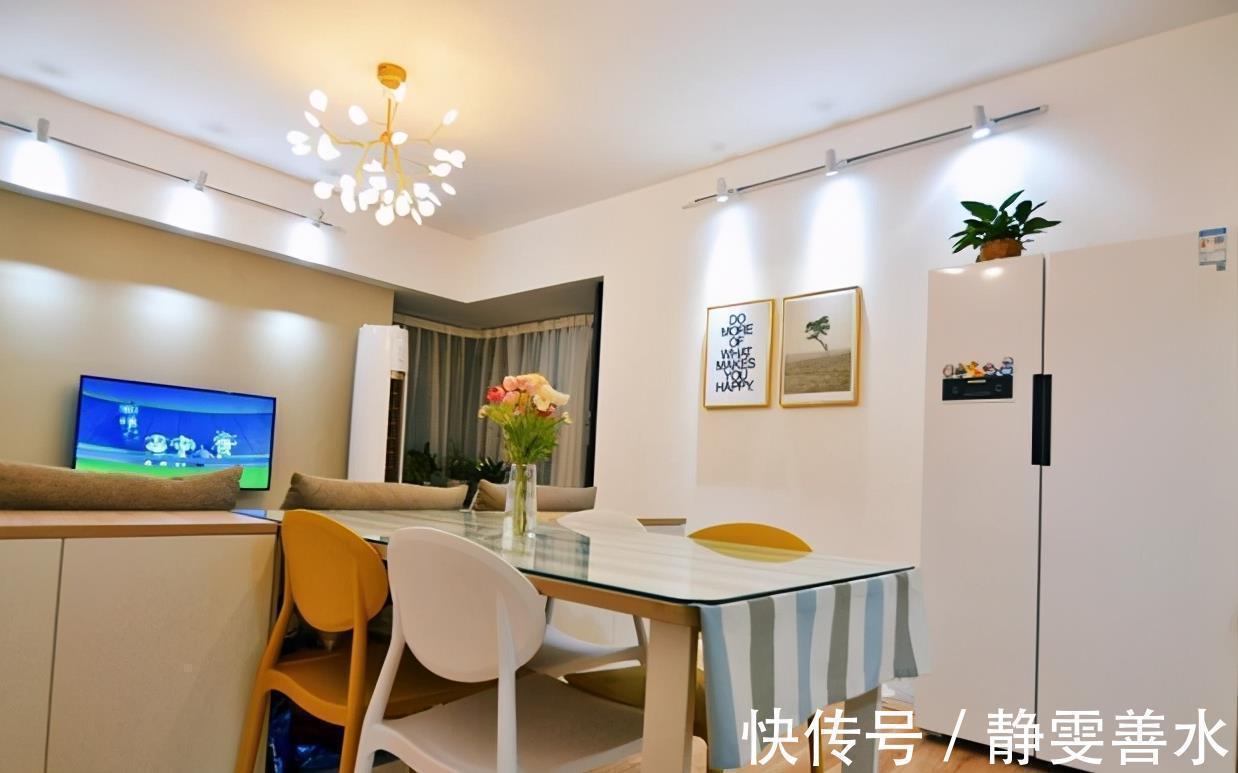 餐厅|夫妻的62㎡横厅小三房,格局完美简约清新,诗一样的生活让人羡慕