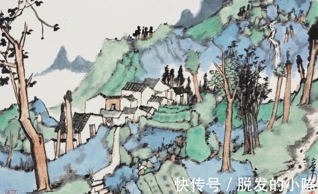 中国现代美术全集$林容生:开创“青绿山水”现代化风格,作品被国画研究院收藏