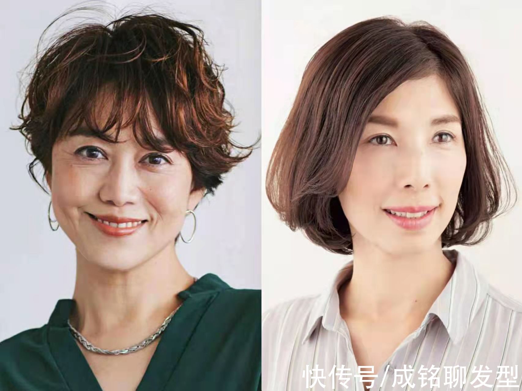 烫发 适合50岁+女人的流行发型，简单自然又好打理，端庄大气又减龄