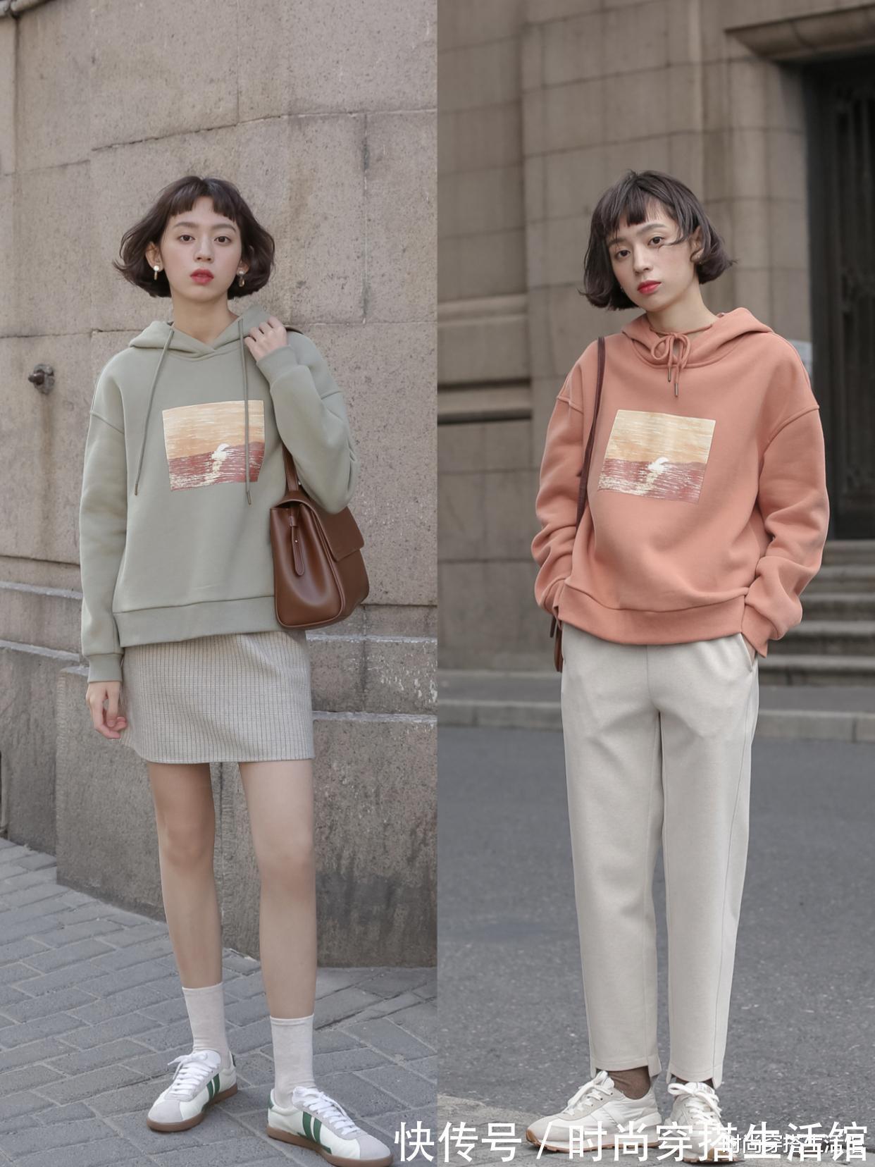 浅色系 春节拜年卫衣怎么穿更洋气?有这“3裤2鞋”就够了,谁见谁夸好看