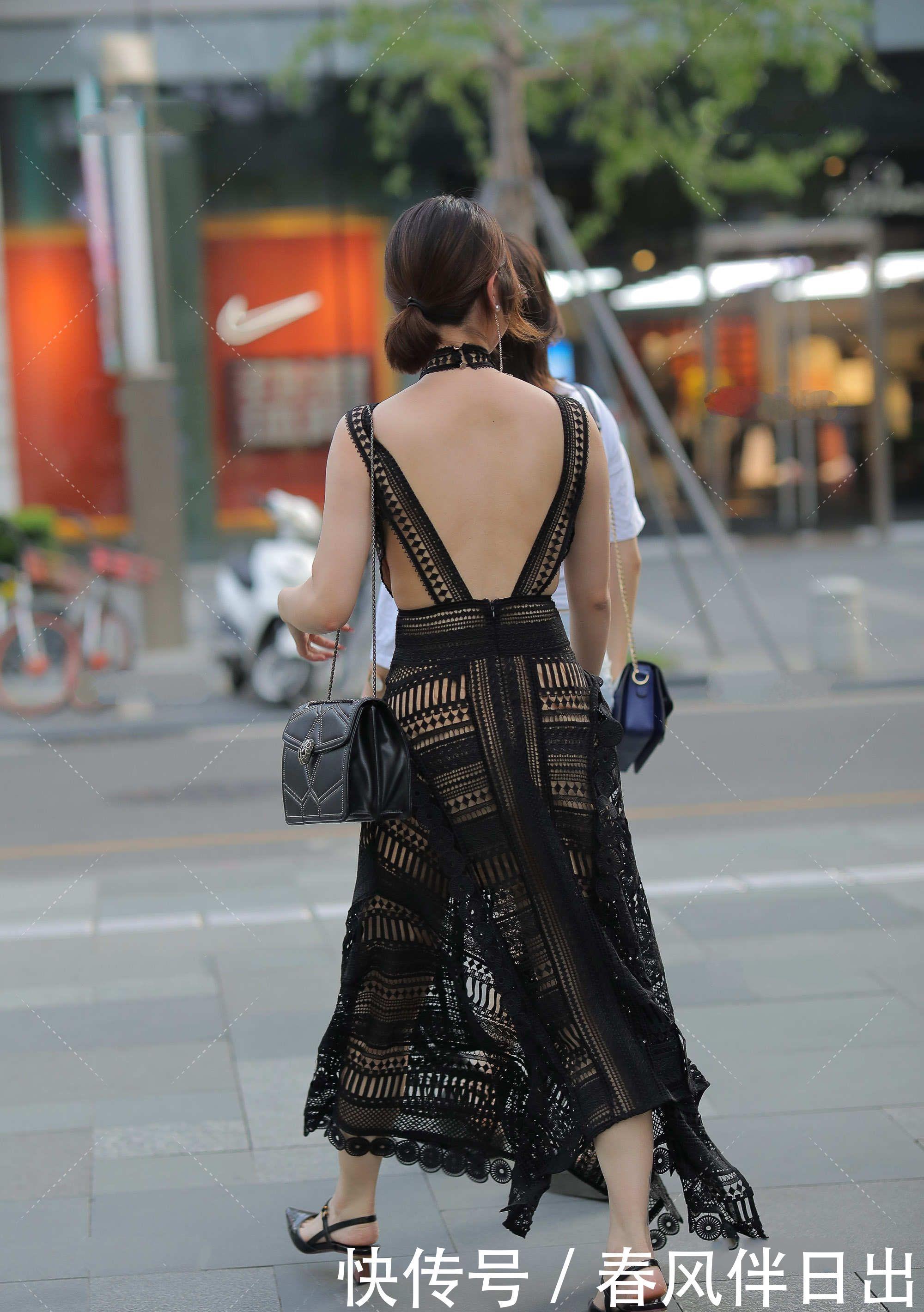 连衣裙|黑色连衣裙成熟知性,镂空设计凸显高级气质,裙子散发高贵气息