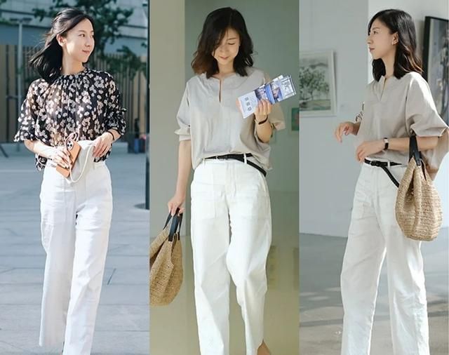 优雅 简约大方的白裤子,教你“一裤多穿”的搭配技巧,时髦优雅又高级