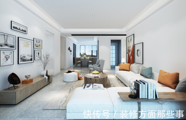 三居室|127平现代风三居室,大面积留白来让空间变得简洁、明亮