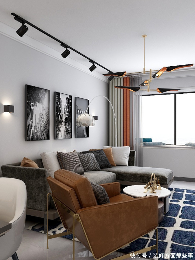 时尚|100平简约三居室设计,用简约的手法进行室内创造