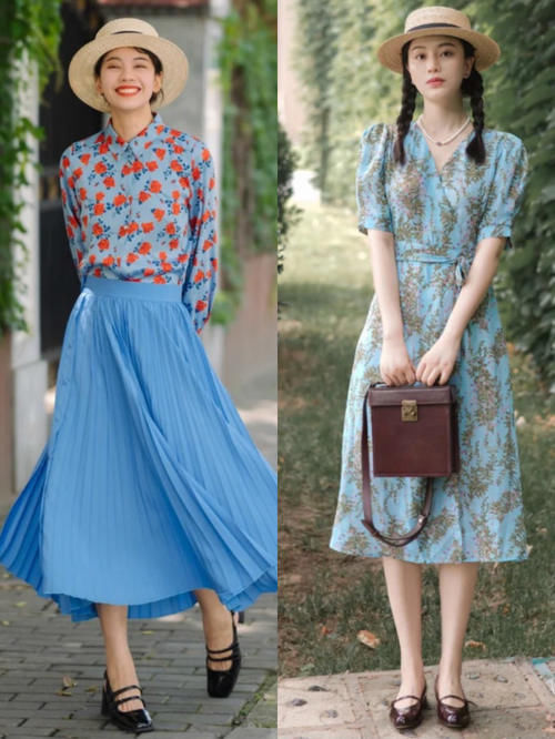 穿搭 裙子下面不一定穿高跟鞋,今年流行这样穿,洋气显瘦,很有女人味