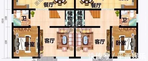 卫生间|双拼二层别墅设计图,独立入户门进出,家有兄弟这样建房挺好