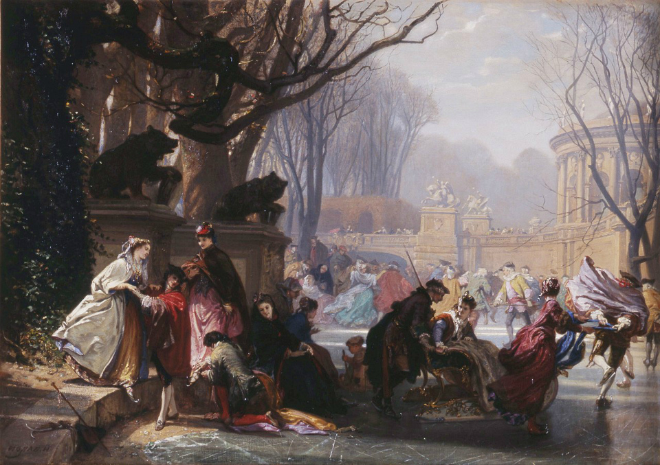 安托万!法国画家亨利·查尔斯·安托万·男爵嬉闹的生活人物油画