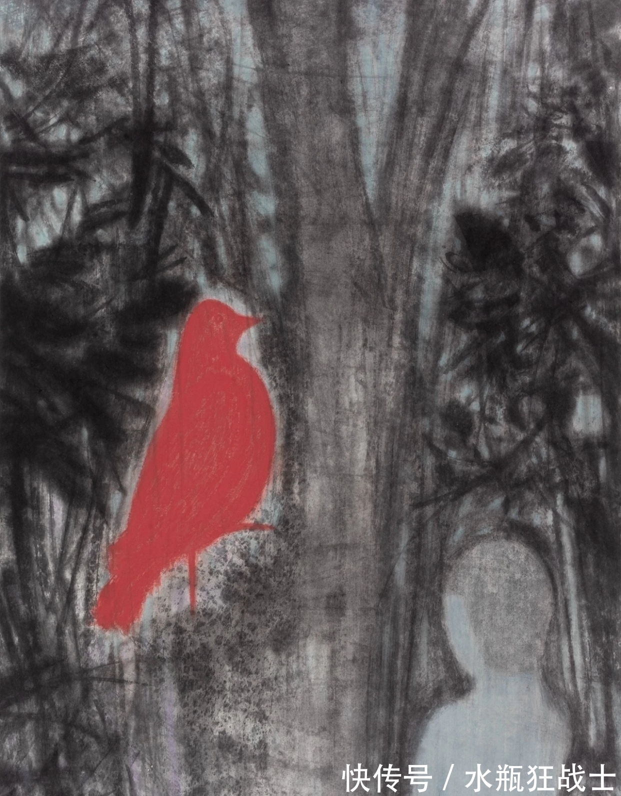 国画家!曹鑫中国画|有意渲染一种神秘而幽深的气氛