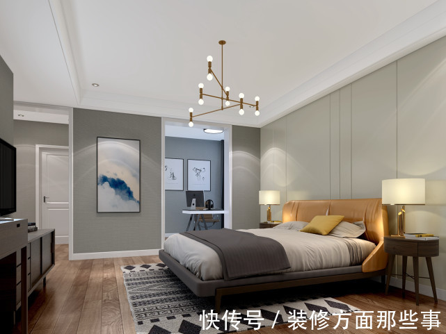 衣物架|142平现代风家居，色彩跳跃出来就是个性