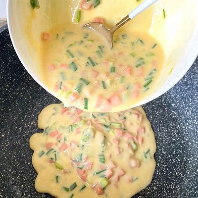 搅拌均匀|奶香鸡蛋饼