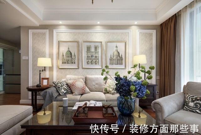 户型|97平美式小三房设计,餐厅小巧精致,美式情调尽显