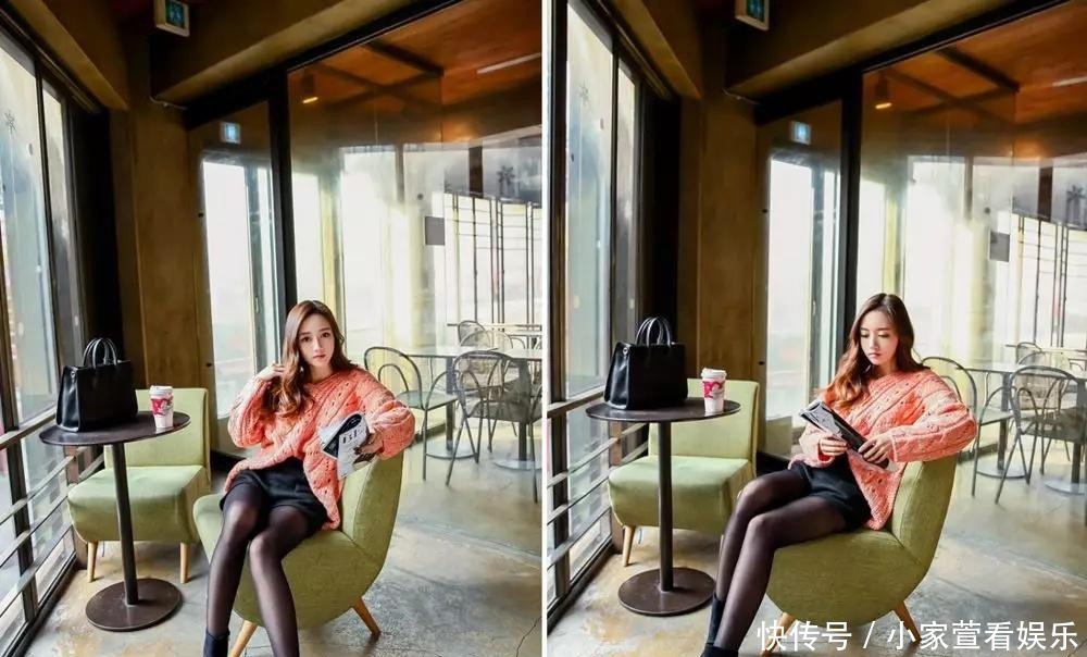 丝袜|大长腿丝袜——孙允珠 粉红色上衣黑丝袜似邻家少女,慢慢少女心