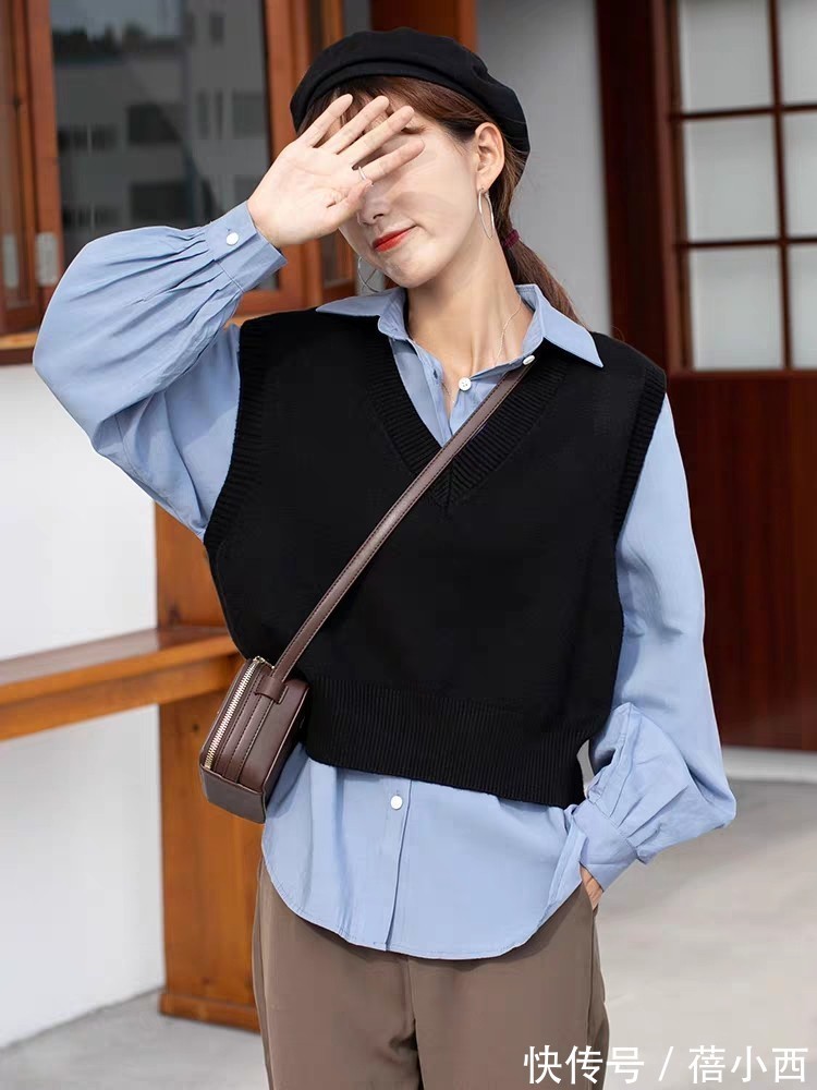 衬衫|秋季,穿上“黑色马甲”,让你遇见不一样的美好