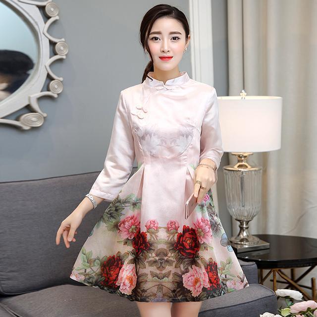 连衣裙|中国风改良旗袍裙减龄优雅,彰显东方女性独特的曲线美