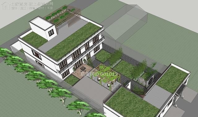 效果图|两层新中式别墅,大空间大景观,大气复古、舒适典雅