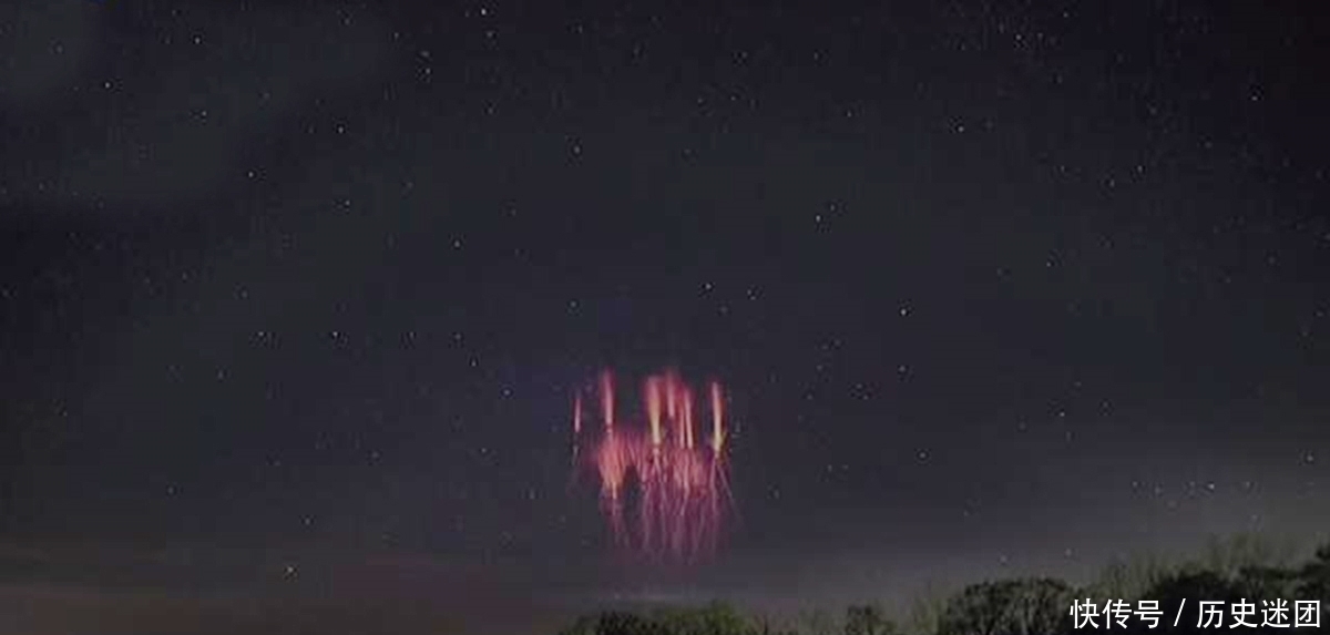 5月9日,贵阳天空现红色精灵奇观,形似水母,科学解释其产生原理