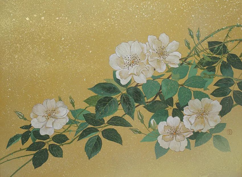 画家#这位日本画家的画有一种静谧的精致感,唤起一种沉思、空灵的感觉