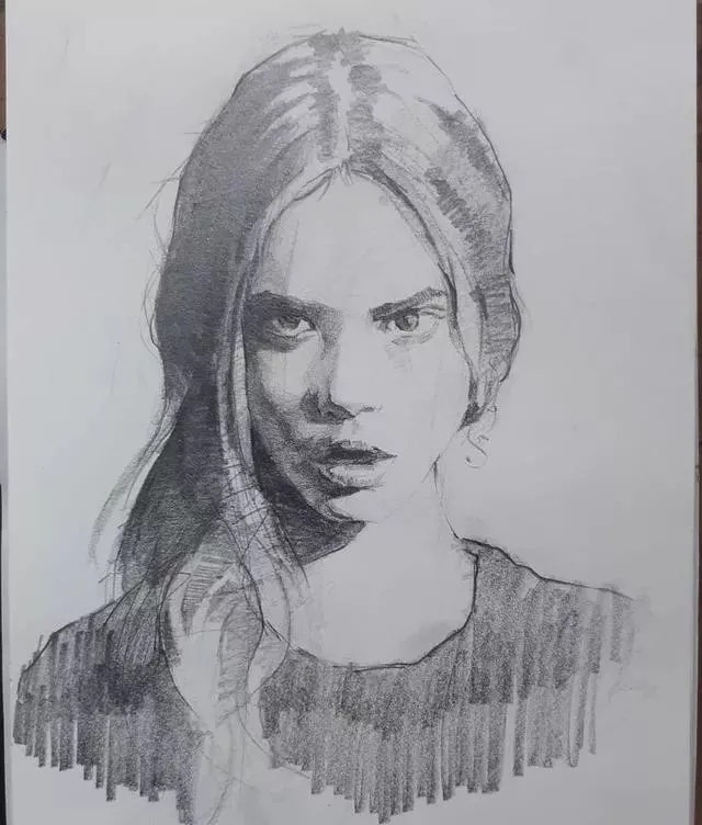 素描##尚唯美画室#大气的素描就是抓住大关系之后,细节你随意