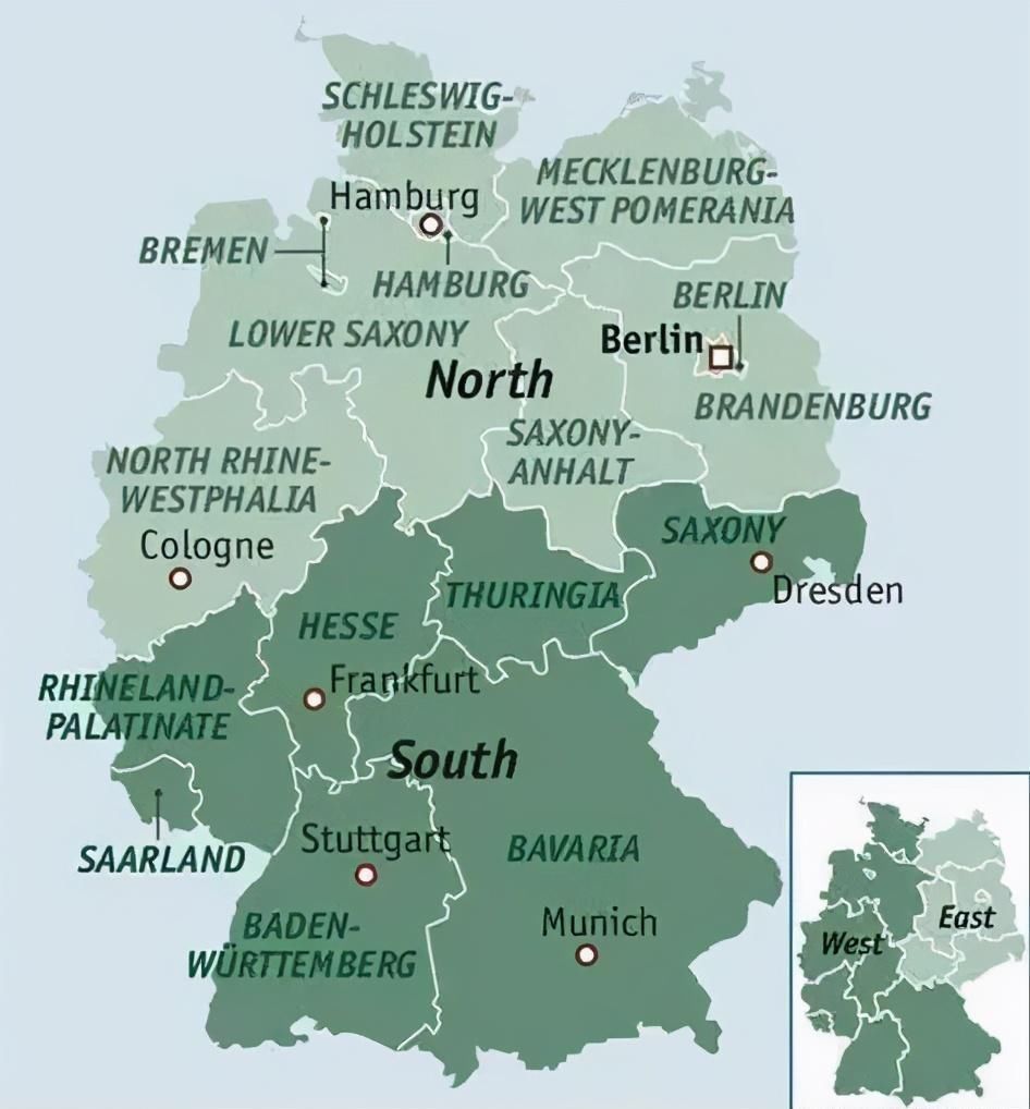 发达|德国：除东西差距外，德国南方为什么比北方发达？