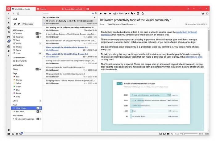 功能|Vivaldi浏览器重大更新：现整合Mail电子邮件处理功能