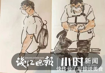 一幅画&3年画了12000多幅!地铁早晚高峰上,他画了这些偶遇的人