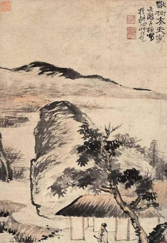 中国艺术#他是清初画家,他的画不是写实,也不是抽象,而是“意象”