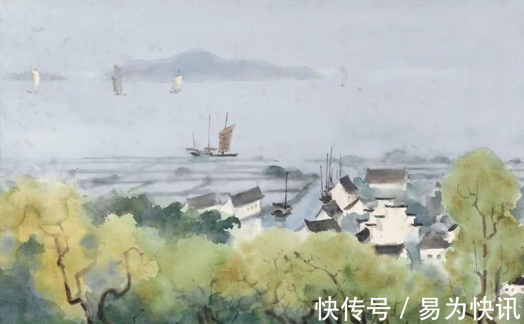 徐悲鸿!他被徐悲鸿称为“中国艺术界卓绝天才”,融入水墨意境的水彩,太美好了!