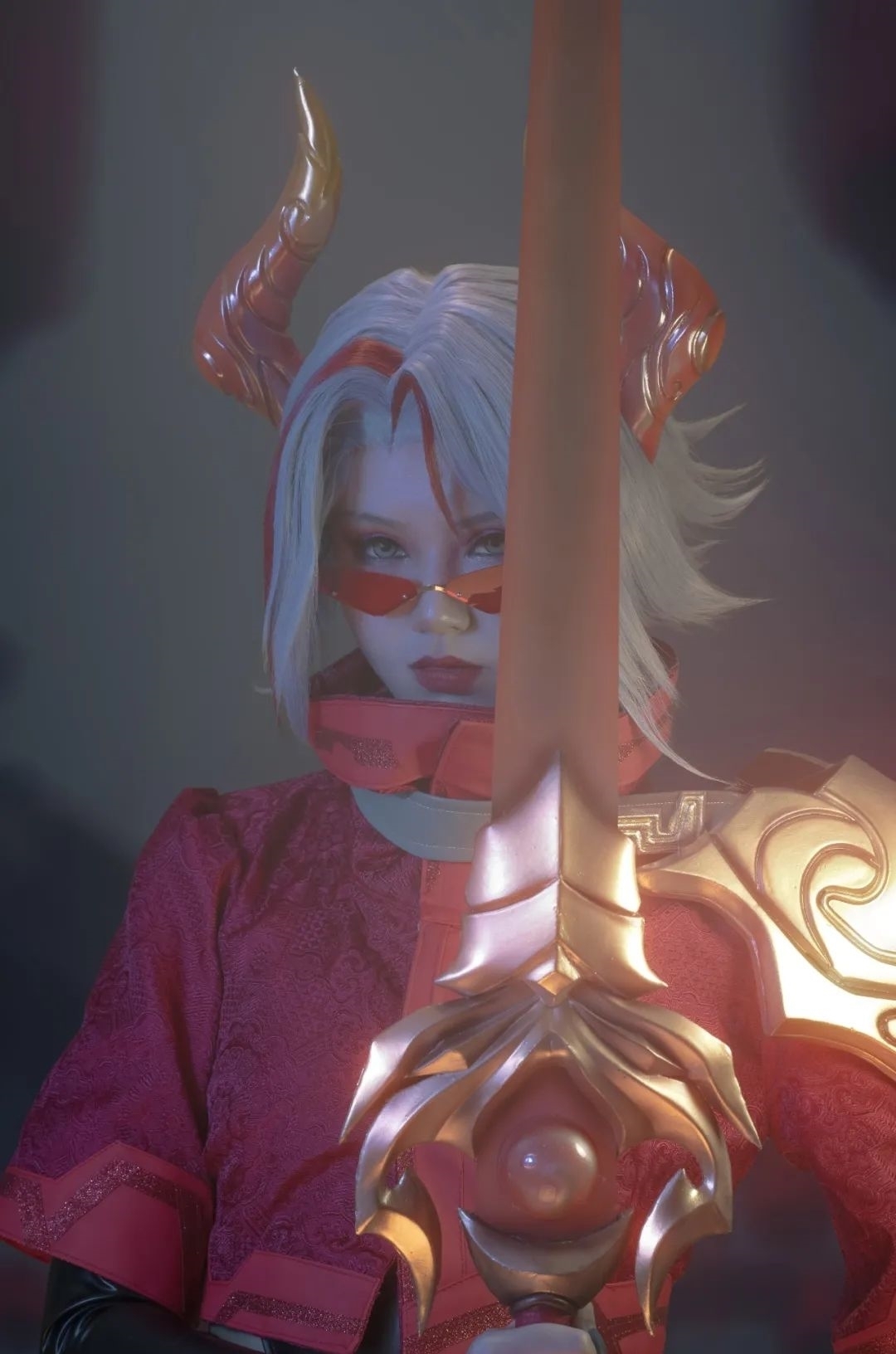 cos:英雄联盟福牛守护者剑姬cos正片@花小八