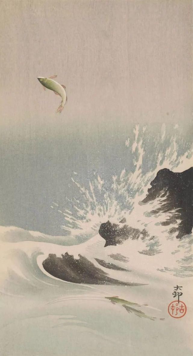 日本绘画大师的花鸟画，淡雅清新